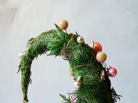 Obrt za novo leto: božična drevesca iz papirja (fotografija)