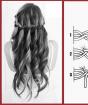 Waterfall hairstyle with step-by-step braiding