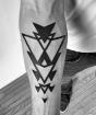 Τατουάζ στο στυλ της γεωμετρίας Γεωμετρικό σχέδιο σε σκίτσα τατουάζ
